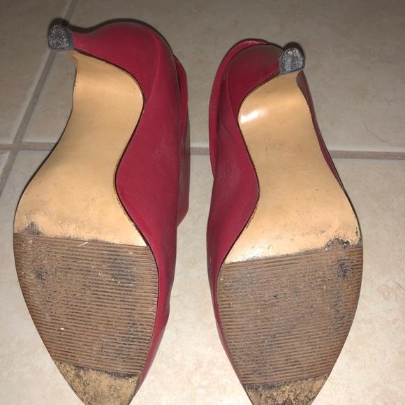 Red high heel ankle boots/booties - Picture 3 of 8